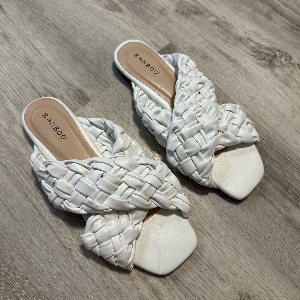 White sandals